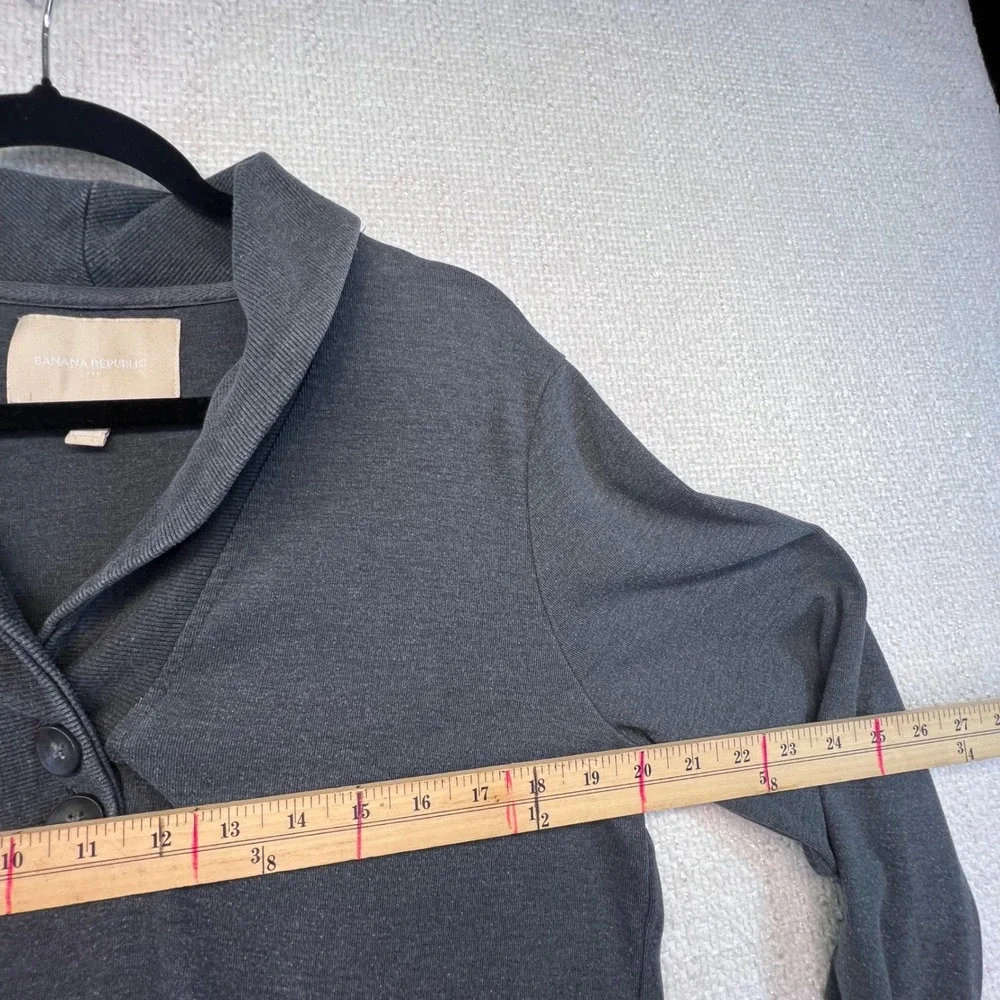 Banana Republic Mens Gray‎ Shawl Collar Pullover Sweatshirt Lounge Top